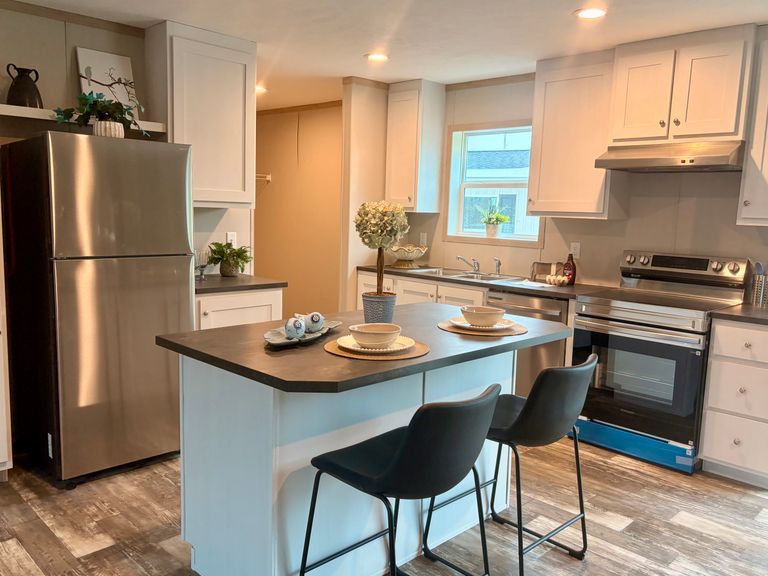 The HANCOCK Kitchen. This Manufactured Mobile Home features 4 bedrooms and 2 baths.