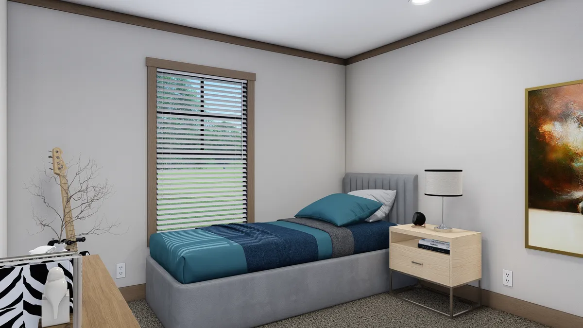The FARM 3 FLEX Bedroom. This Manufactured Mobile Home features 3 bedrooms and 2 baths.