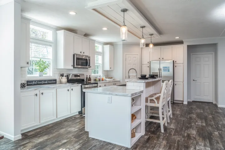 The THE HEWITT Kitchen. This Manufactured Mobile Home features 4 bedrooms and 3 baths.