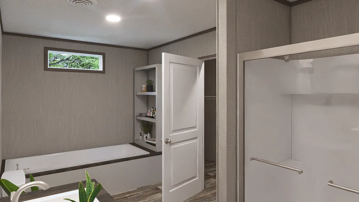 The ULTRA PRO BIG BOY 4 BR 32X76 Primary Bathroom. This Manufactured Mobile Home features 4 bedrooms and 2 baths.