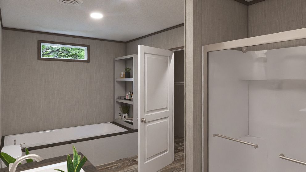 The ULTRA PRO BIG BOY 4 BR 32X76 Primary Bathroom. This Manufactured Mobile Home features 4 bedrooms and 2 baths.