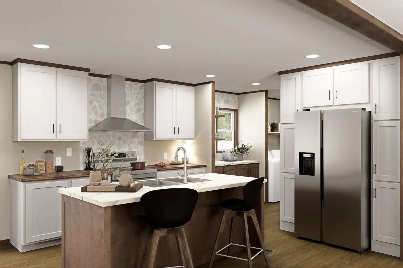 The MOROCCO Kitchen. This Manufactured Mobile Home features 4 bedrooms and 2 baths.