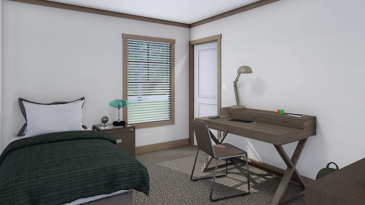 The ANGELINA Bedroom. This Manufactured Mobile Home features 4 bedrooms and 2 baths.