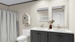 The LEGEND 28X56 4 BR Primary Bathroom. This Manufactured Mobile Home features 4 bedrooms and 2 baths.