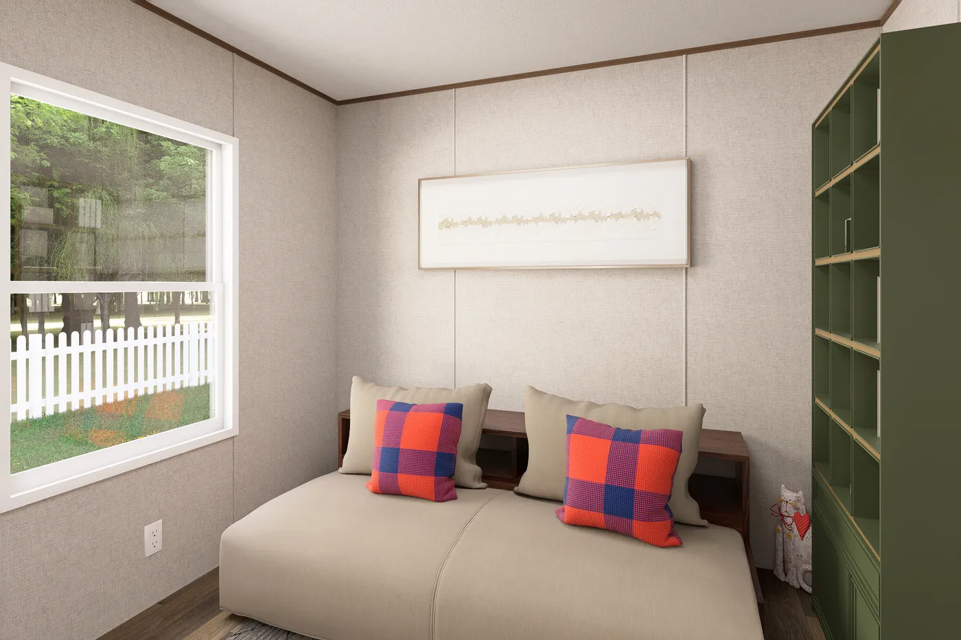 The CYPRESS Guest Bedroom. This Manufactured Mobile Home features 4 bedrooms and 2 baths.