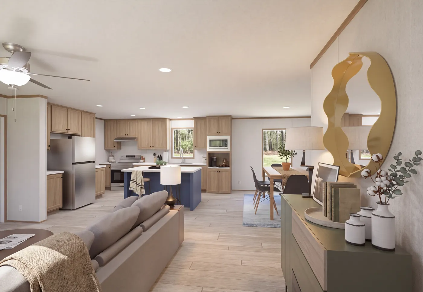 The THE MOUNTAINEER 68 Foyer. This Manufactured Mobile Home features 4 bedrooms and 2 baths.