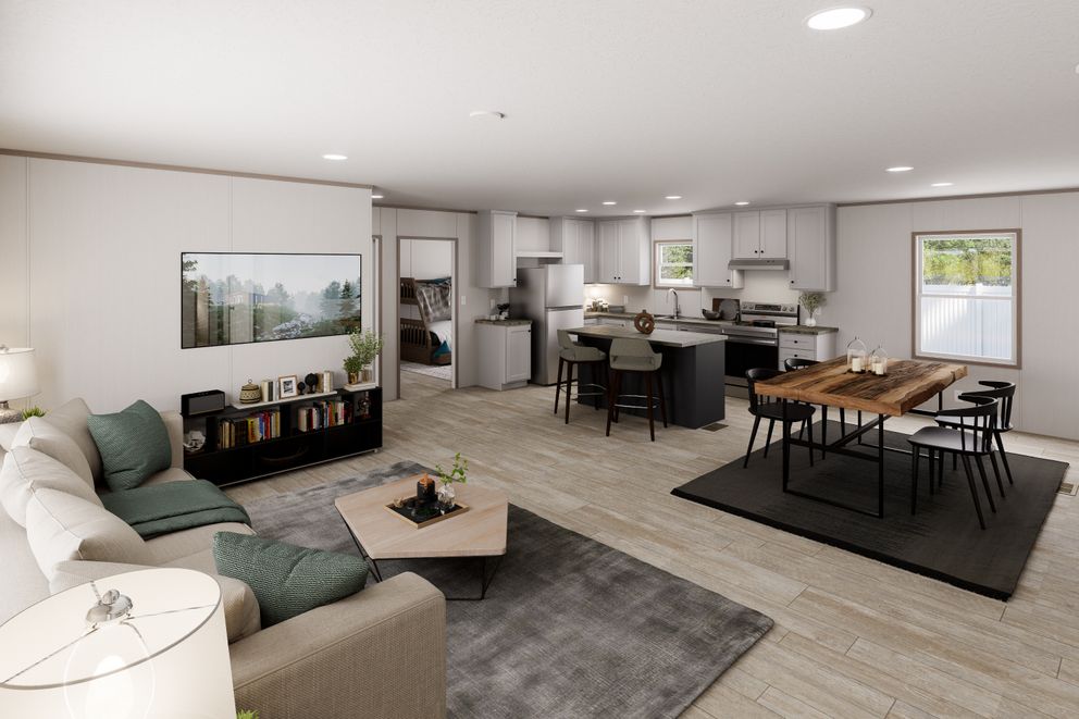 The ULTRA FLEX Foyer. This Manufactured Mobile Home features 3 bedrooms and 2 baths.