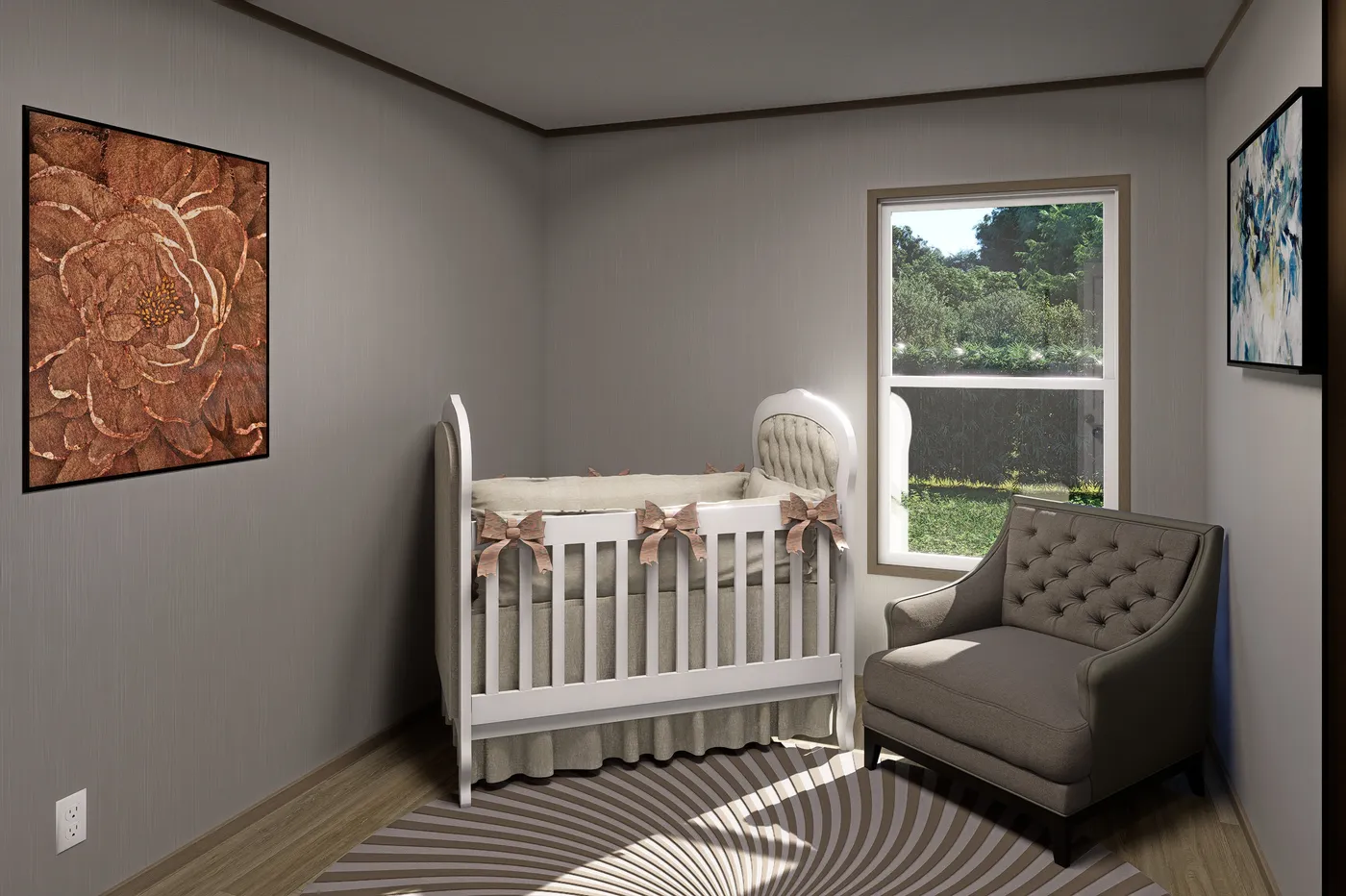 The MARINER Guest Bedroom. This Manufactured Mobile Home features 3 bedrooms and 2 baths.