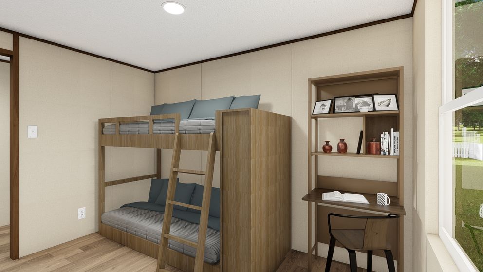 The SENSATION Bedroom. This Manufactured Mobile Home features 3 bedrooms and 2 baths.