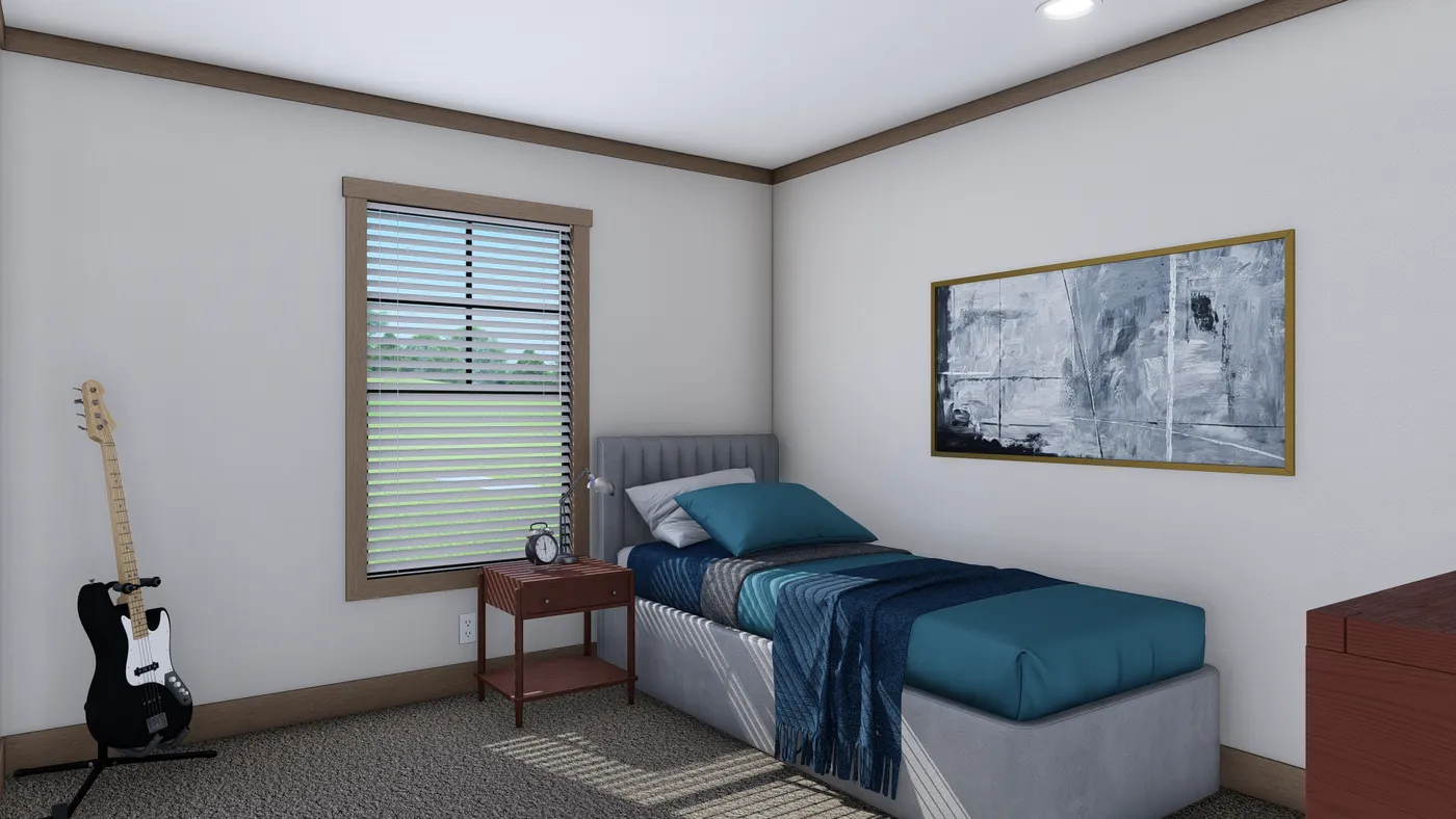 The NELLIE Bedroom. This Manufactured Mobile Home features 4 bedrooms and 2 baths.