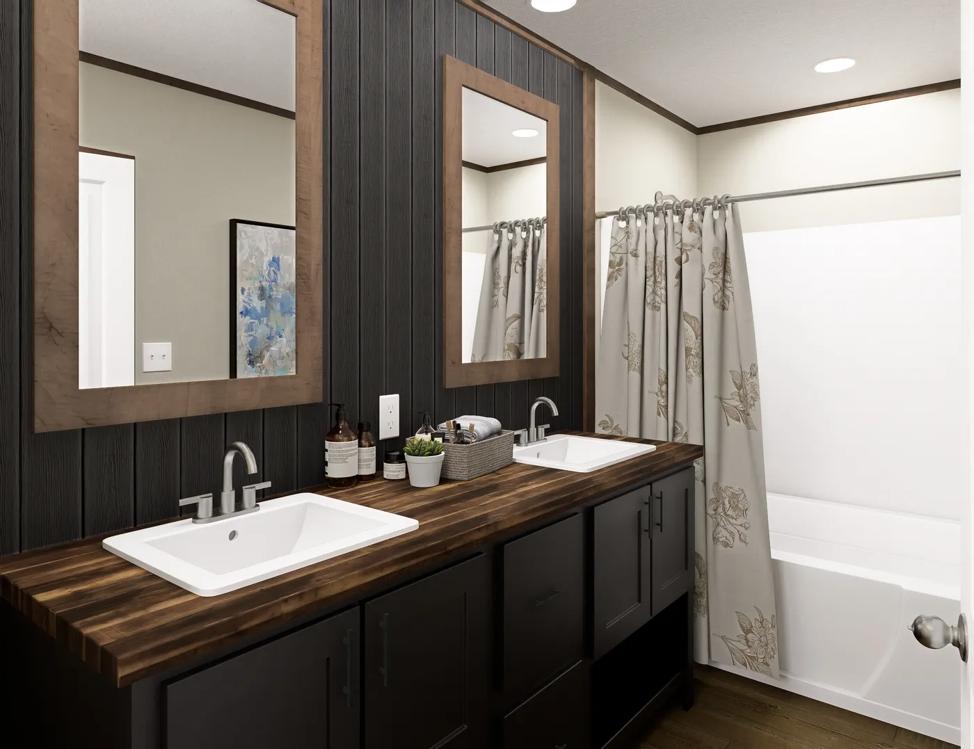 The ZION Primary Bathroom. This Manufactured Mobile Home features 3 bedrooms and 2 baths.
