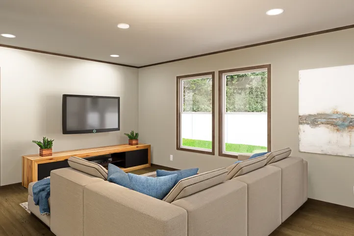 The MOROCCO Family Room. This Manufactured Mobile Home features 4 bedrooms and 2 baths.
