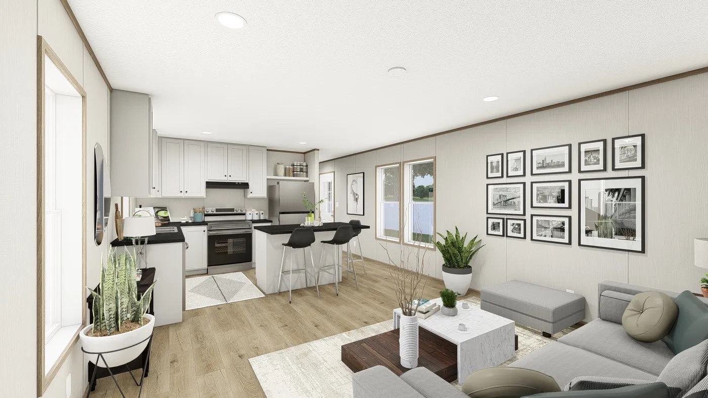 The BEACON  16X66 Foyer. This Manufactured Mobile Home features 3 bedrooms and 2 baths.