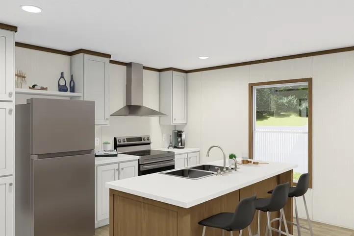 The BALANCE Kitchen. This Manufactured Mobile Home features 3 bedrooms and 2 baths.