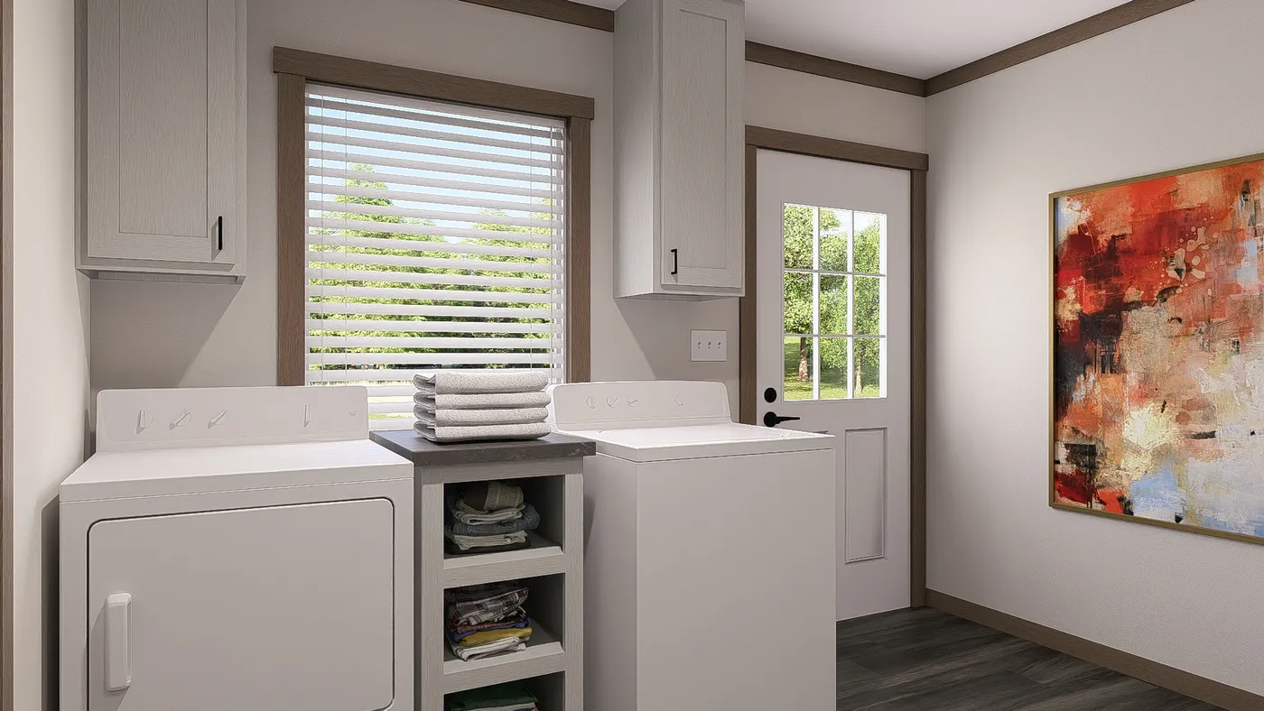 The FARM 4 FLEX Utility Room. This Manufactured Mobile Home features 4 bedrooms and 3 baths.