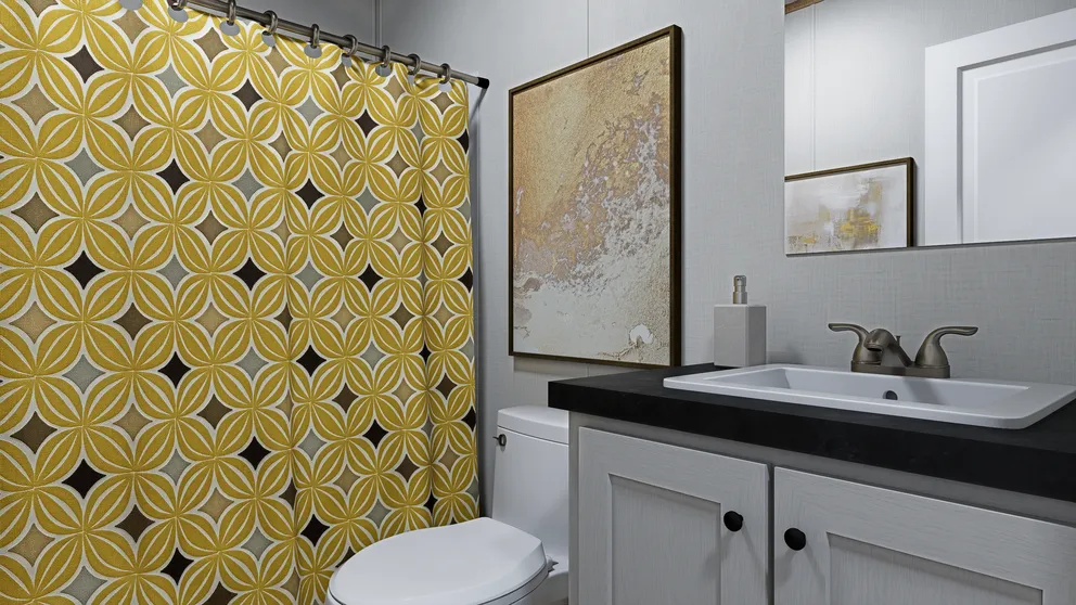 The EMBER Guest Bathroom. This Manufactured Mobile Home features 2 bedrooms and 2 baths.