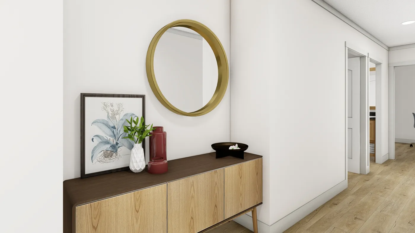 The SOLSBURY HILL Foyer. This Manufactured Mobile Home features 3 bedrooms and 2 baths.