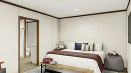 The THE DESIRE Primary Bedroom. This Manufactured Mobile Home features 3 bedrooms and 2 baths.