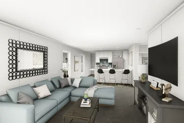 The JADE Foyer. This Manufactured Mobile Home features 2 bedrooms and 1 bath.