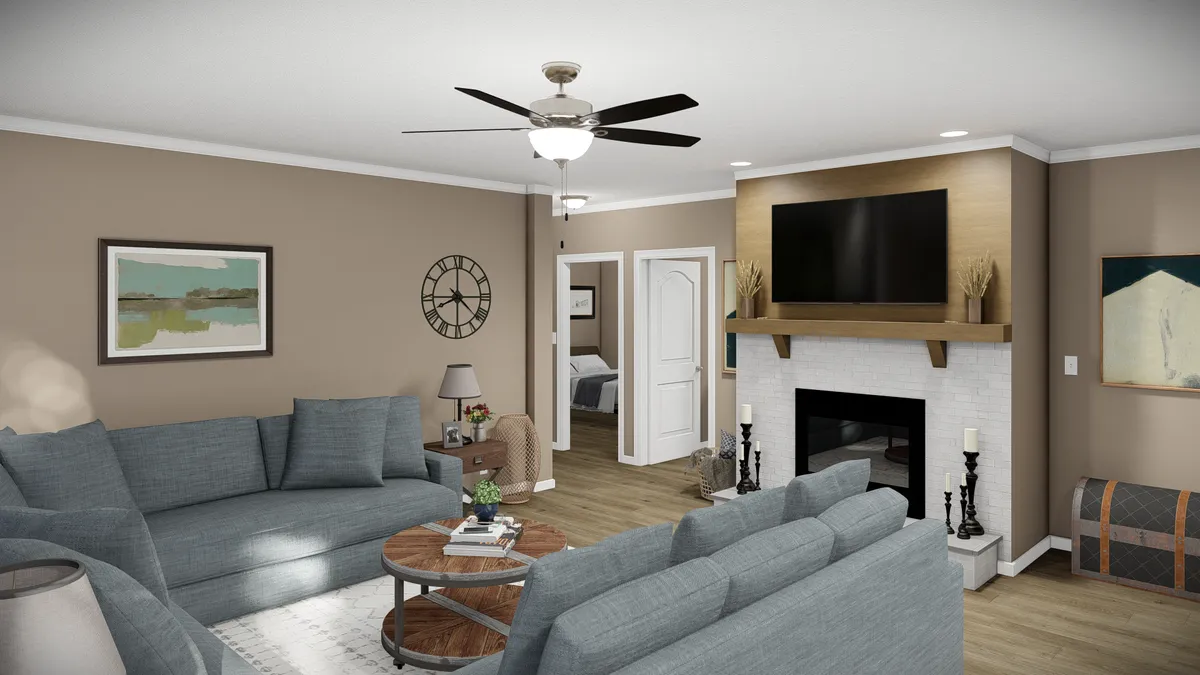 The THE BANDON Foyer. This Manufactured Mobile Home features 3 bedrooms and 2 baths.