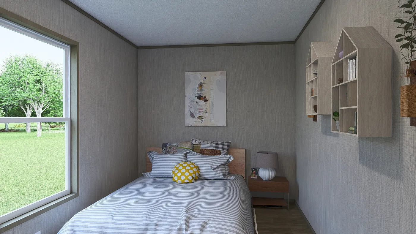 The TUSCANY Guest Bedroom. This Manufactured Mobile Home features 2 bedrooms and 2 baths.