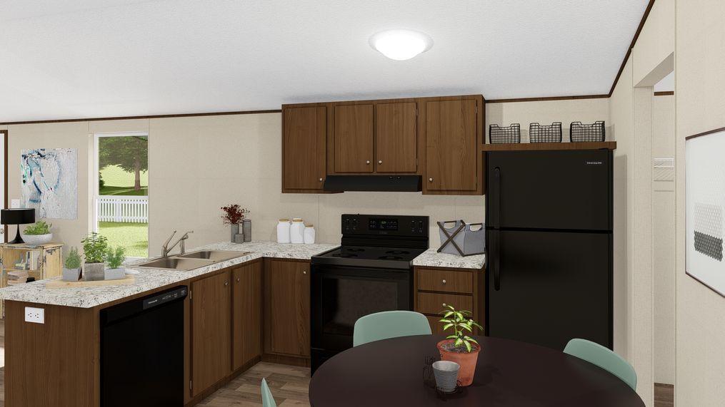 The DELIGHT Kitchen. This Manufactured Mobile Home features 2 bedrooms and 2 baths.