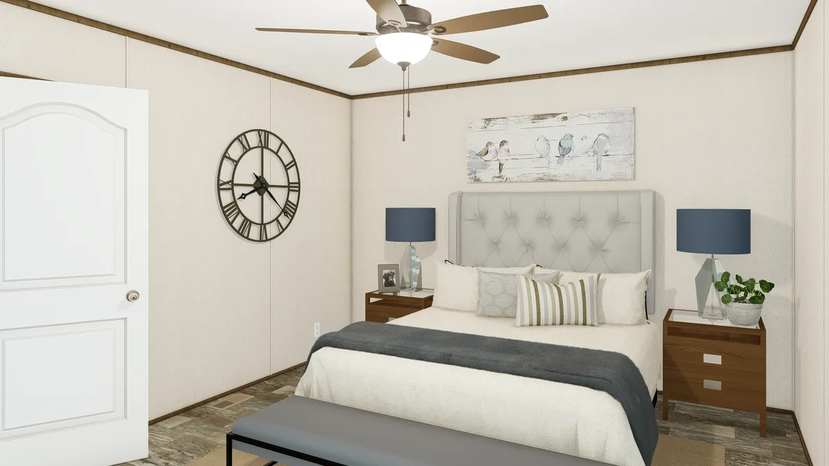 The GRAND LIVING 72A Exterior. This Manufactured Mobile Home features 3 bedrooms and 2 baths.
