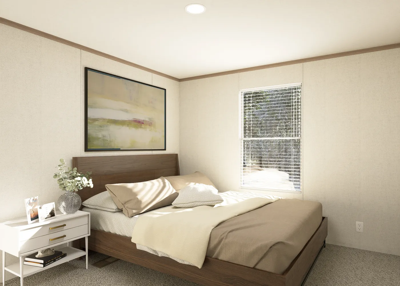The THE RESERVE 60 Bedroom. This Manufactured Mobile Home features 3 bedrooms and 2 baths.