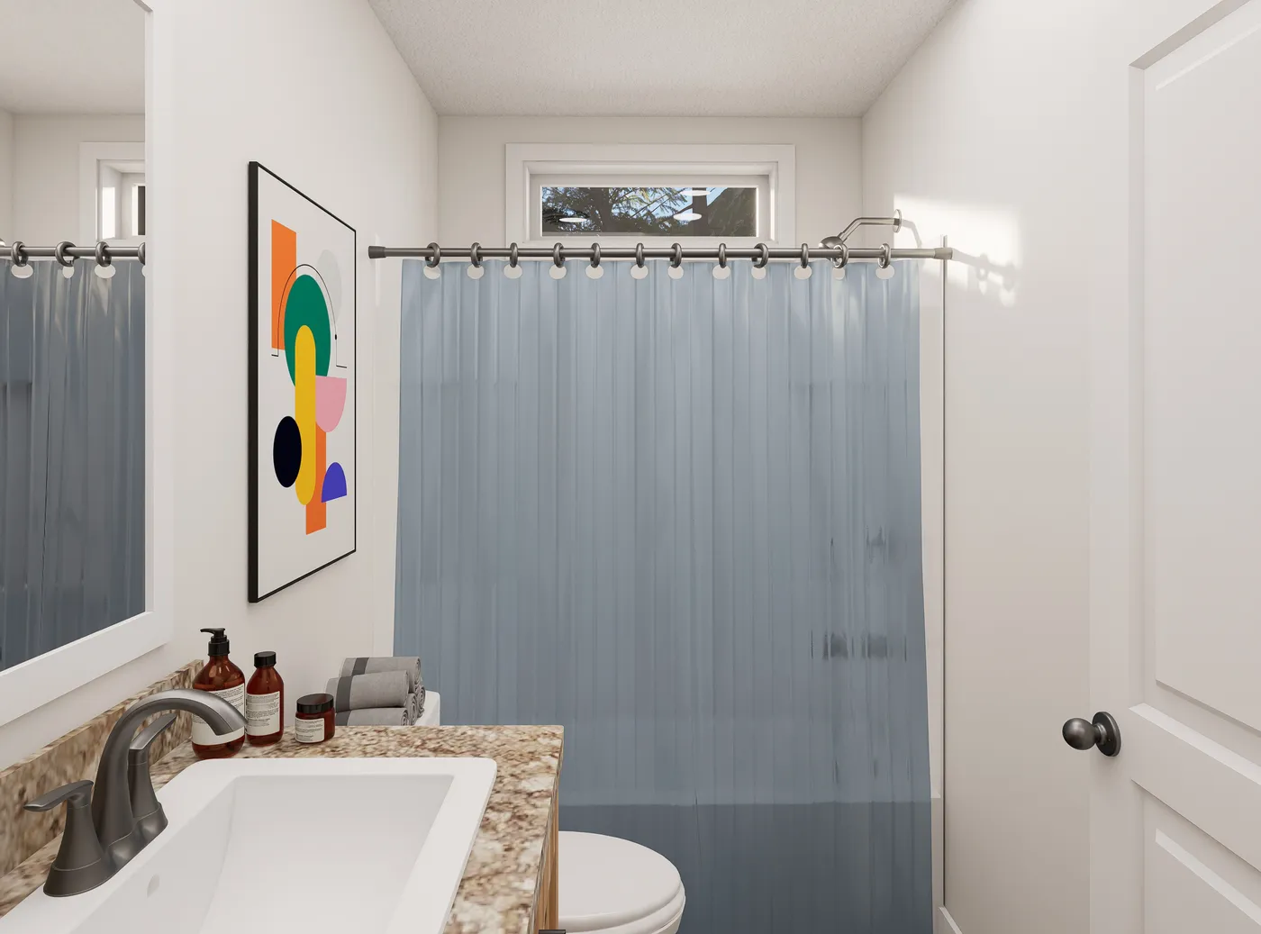 The 5029 IMAGINE Guest Bathroom. This Manufactured Mobile Home features 2 bedrooms and 2 baths.