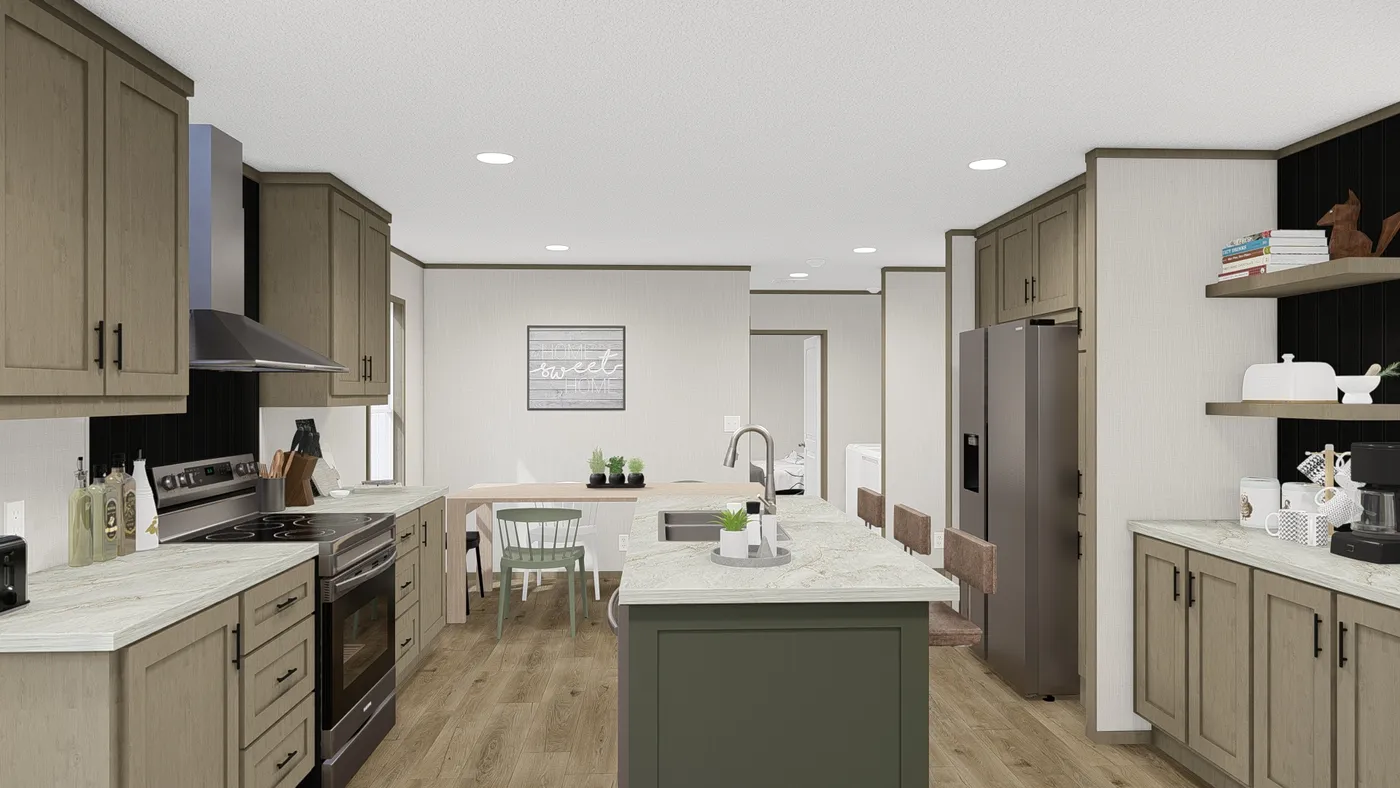 The HUDSON Exterior. This Manufactured Mobile Home features 3 bedrooms and 2 baths. Charwood 