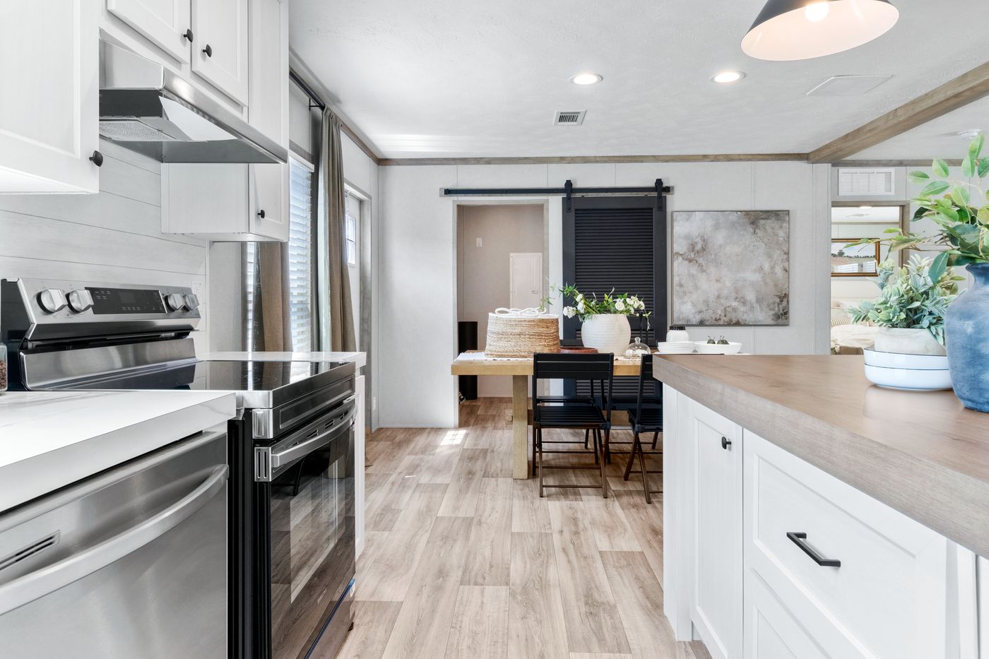 The THE REAL DEAL Kitchen. This Manufactured Mobile Home features 3 bedrooms and 2 baths.