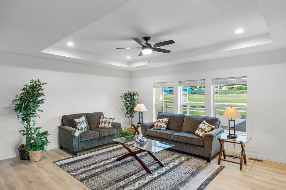 The LULAMAE 3 Living Room. This Manufactured Mobile Home features 3 bedrooms and 2 baths.