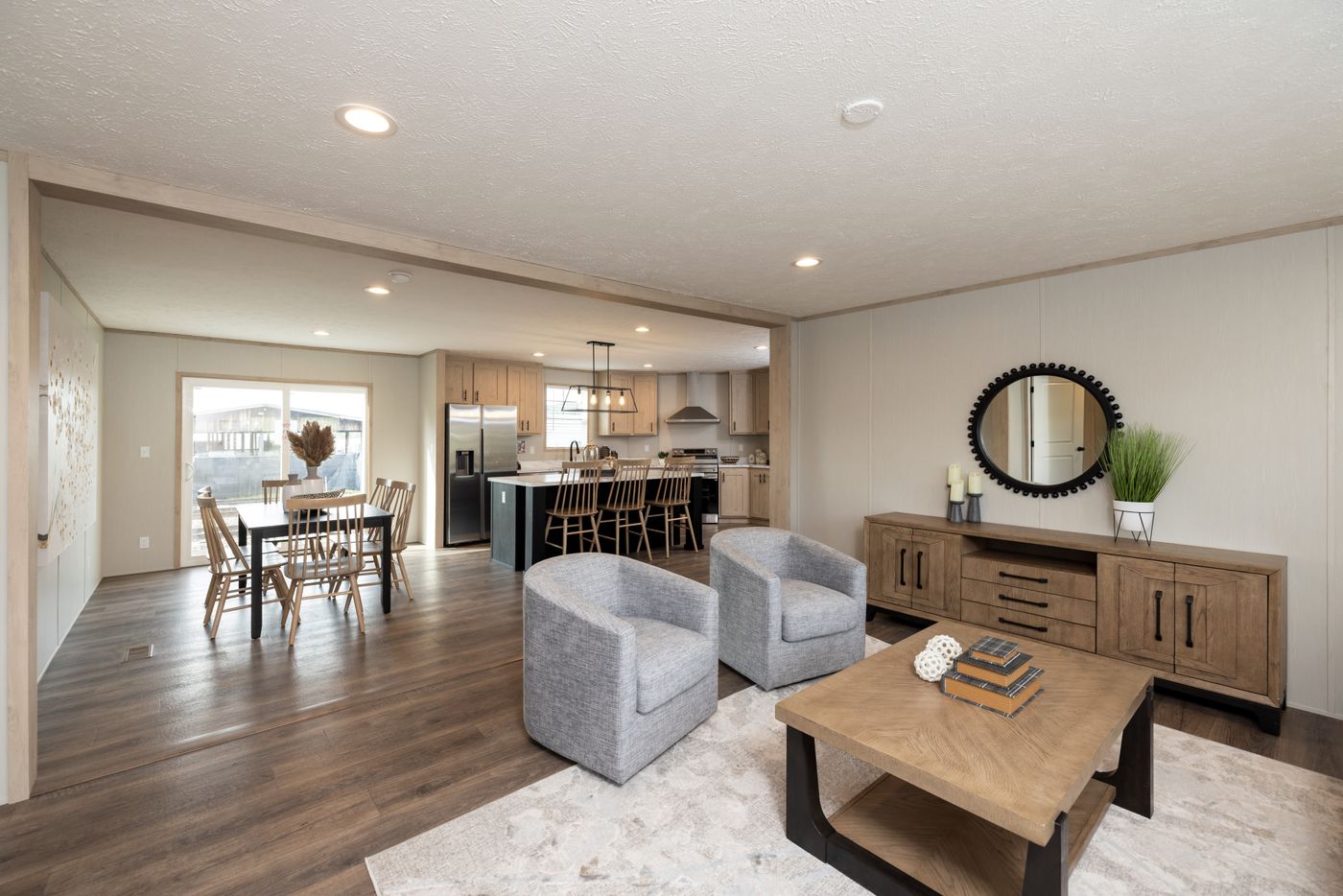 The VISION Living Room. This Manufactured Mobile Home features 4 bedrooms and 2 baths.