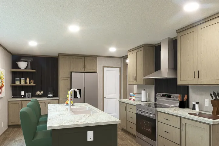 Charwood. The RAINIER Kitchen. This Manufactured Mobile Home features 4 bedrooms and 3 baths.