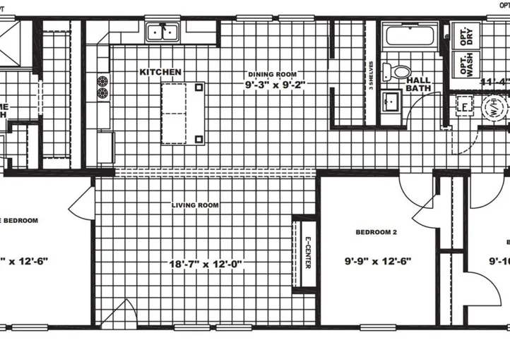 The WOODBRIDGE II Exterior. This Manufactured Mobile Home features 3 bedrooms and 2 baths.