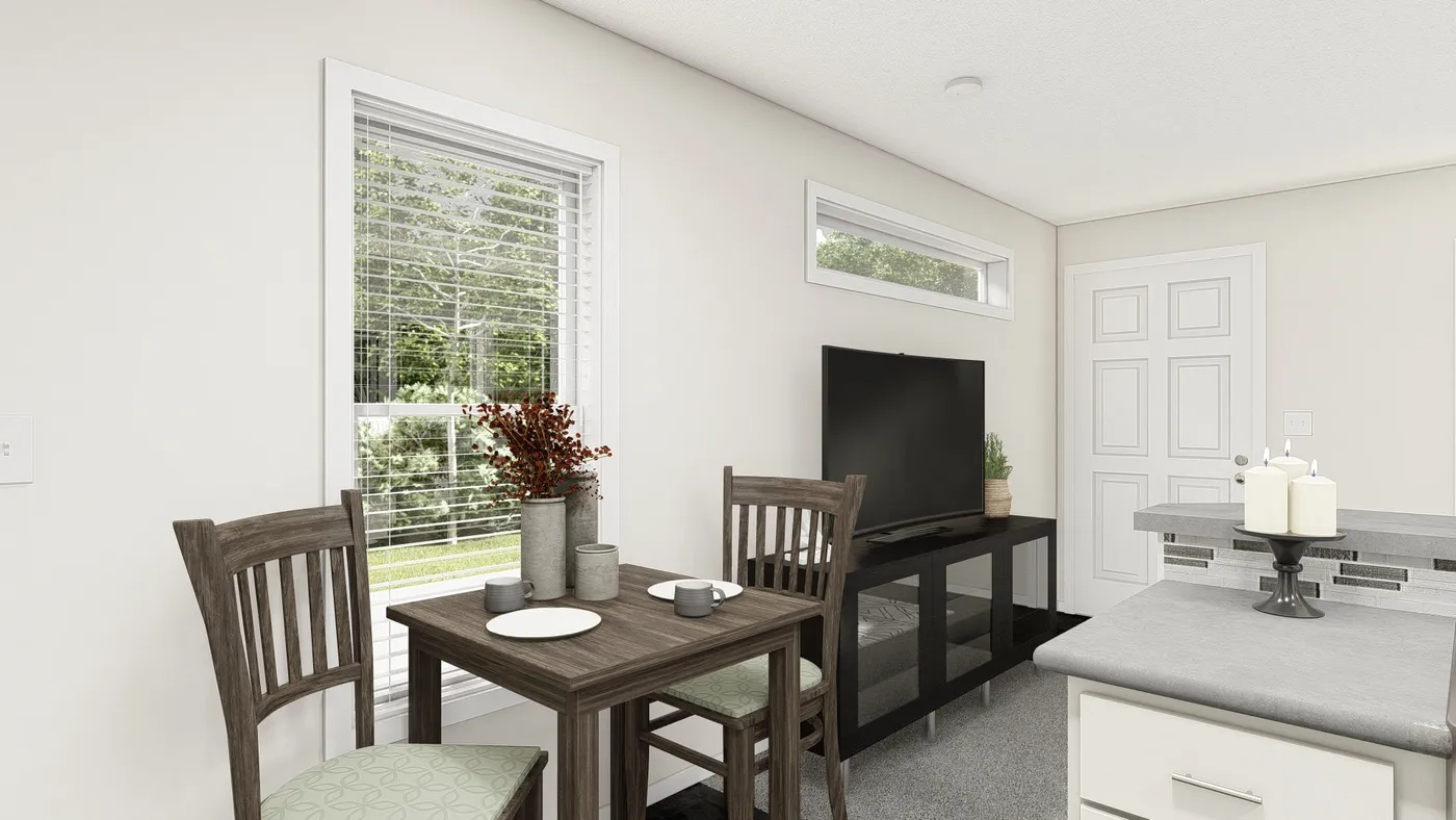 The DRM401M 40'              DREAM Dining Area. This Manufactured Mobile Home features 1 bedroom and 1 bath.