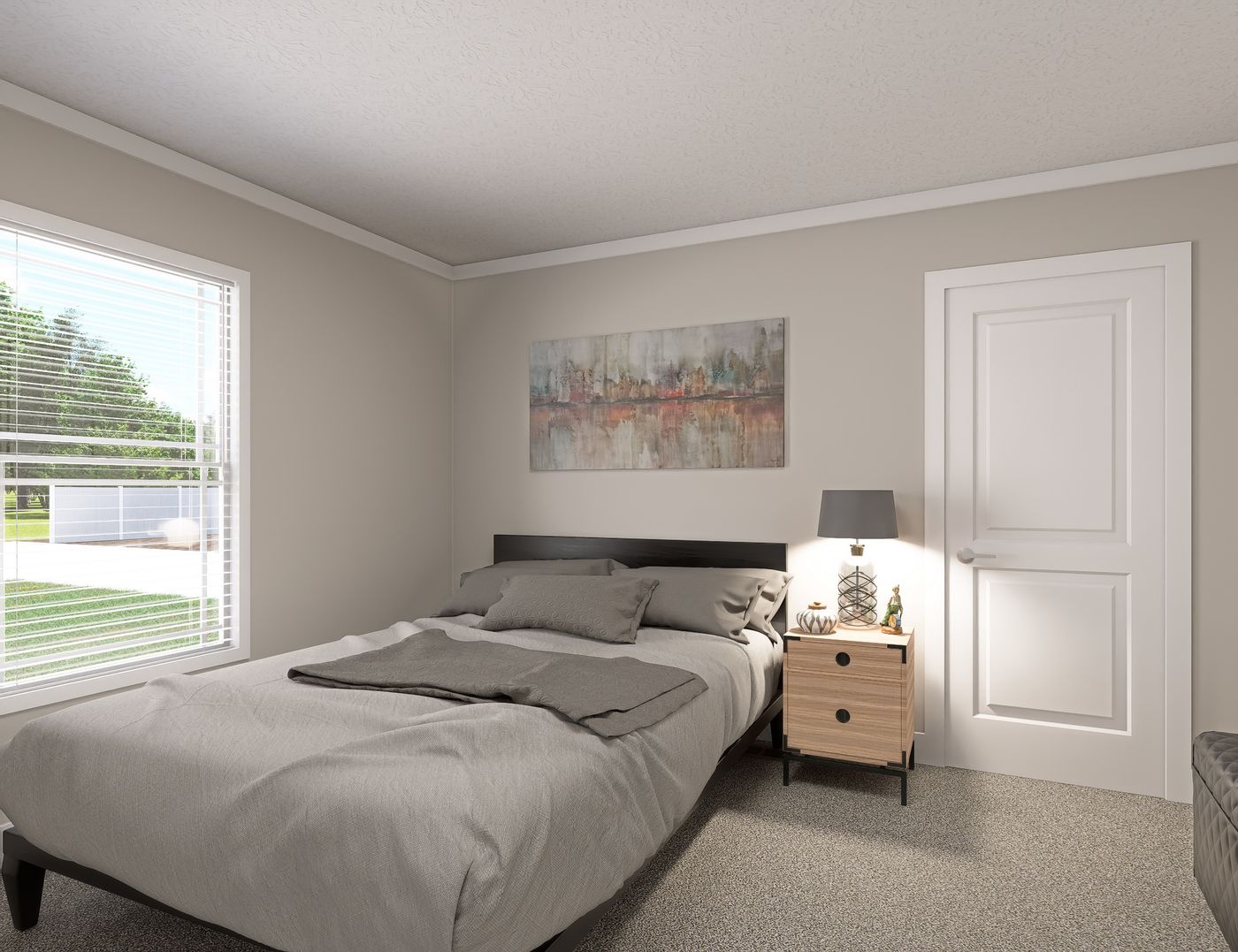 The BROOKLINE FLEX 32 WIDE Bedroom. This Manufactured Mobile Home features 4 bedrooms and 3 baths.