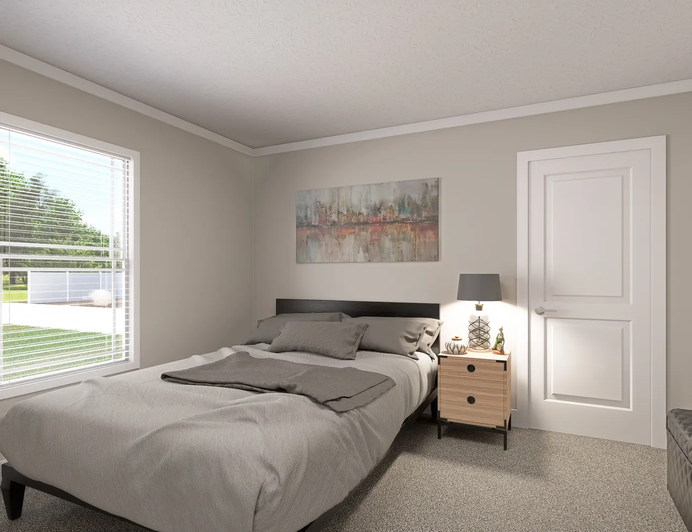 The BROOKLINE FLEX 32 WIDE Bedroom. This Manufactured Mobile Home features 4 bedrooms and 3 baths.