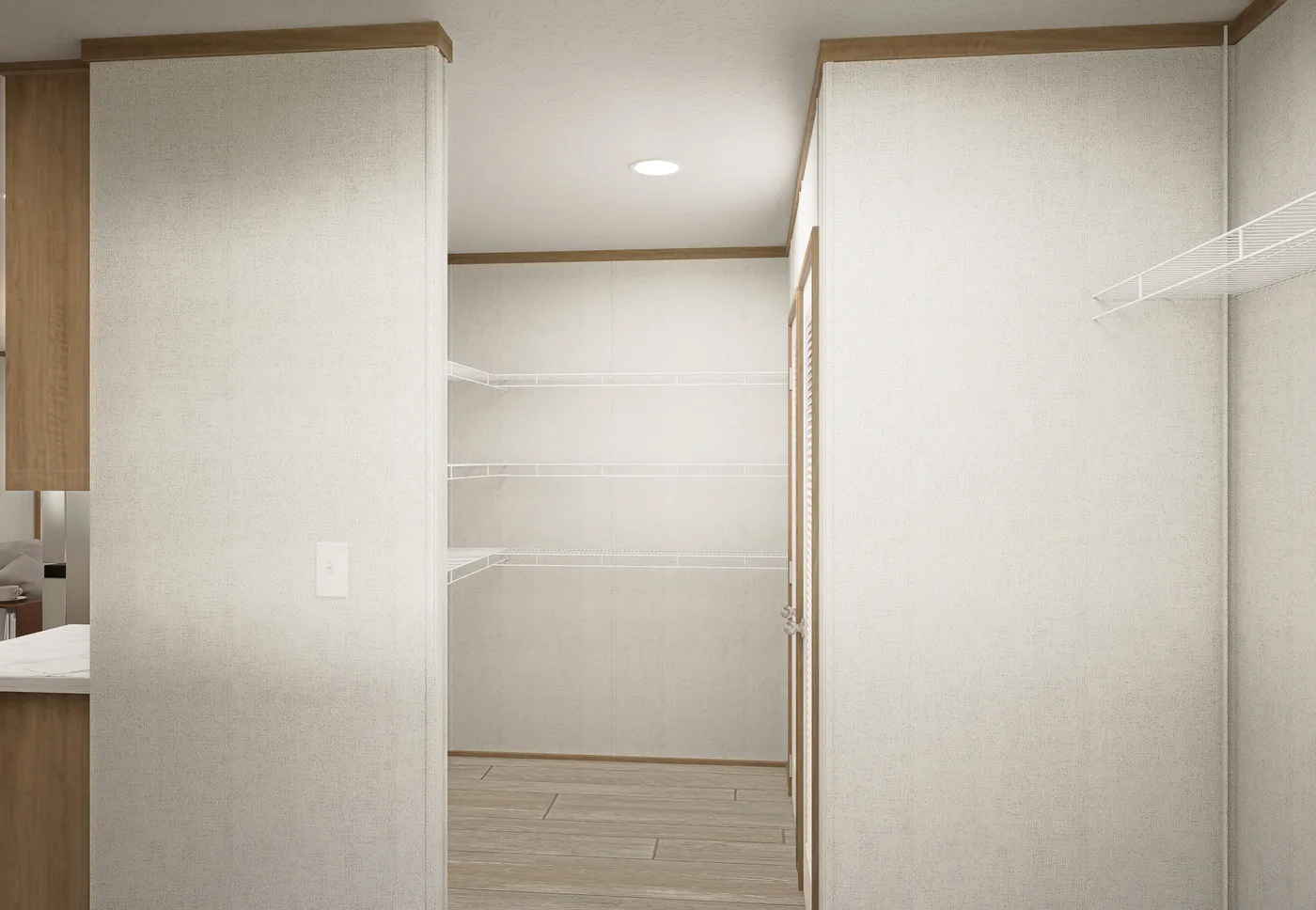 The THE MOUNTAINEER 68 Utility Room. This Manufactured Mobile Home features 4 bedrooms and 2 baths.