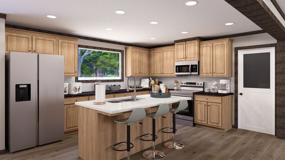 The THE JACKSON Kitchen. This Manufactured Mobile Home features 4 bedrooms and 2 baths.