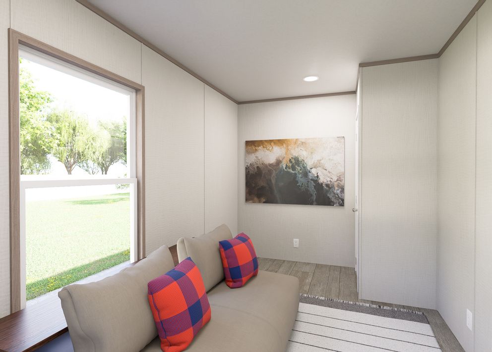 The FLEX COASTAL BREEZE Bedroom. This Manufactured Mobile Home features 3 bedrooms and 2 baths.