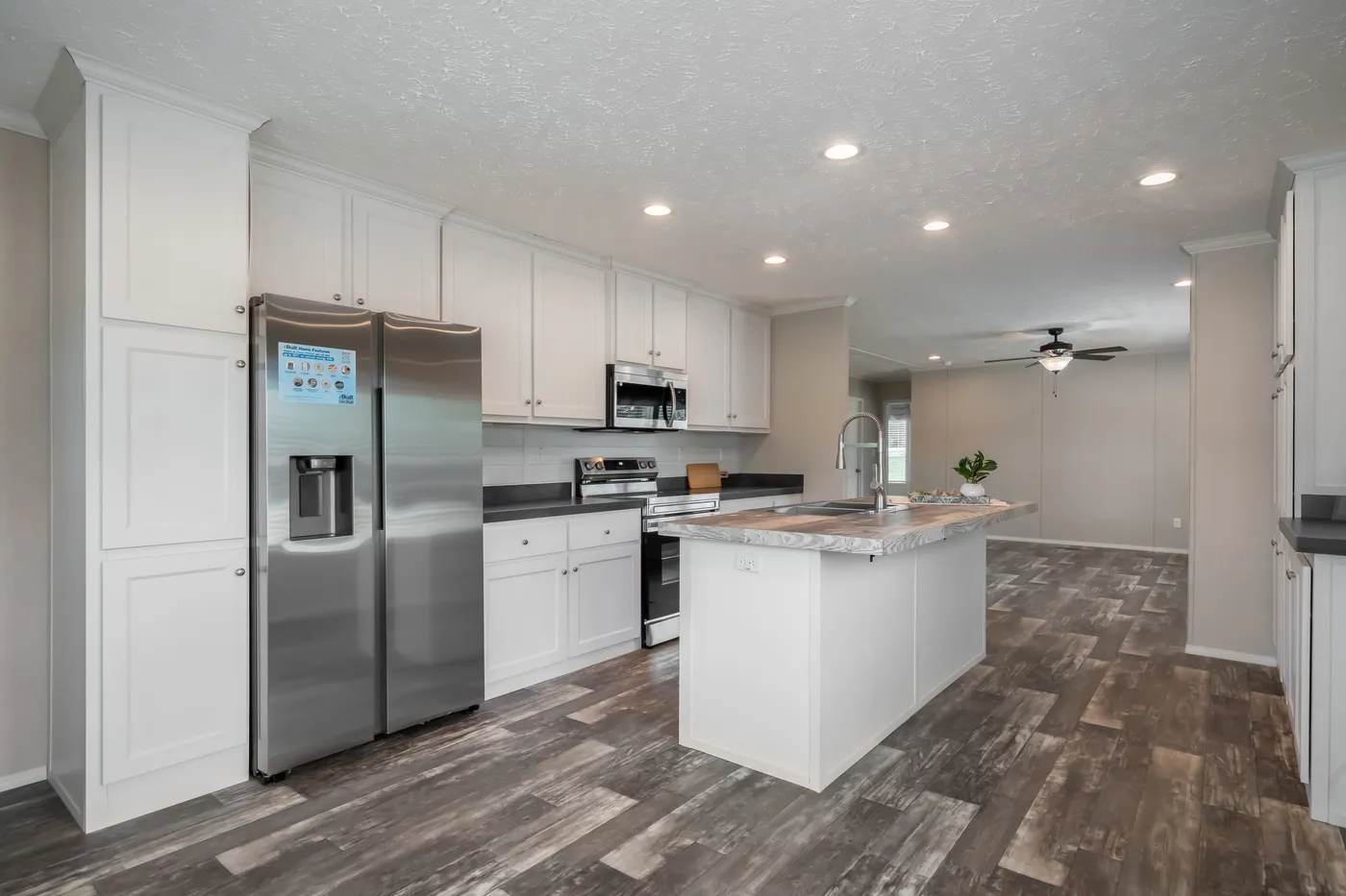 The NORTHSHORE Kitchen. This Manufactured Mobile Home features 3 bedrooms and 2 baths.