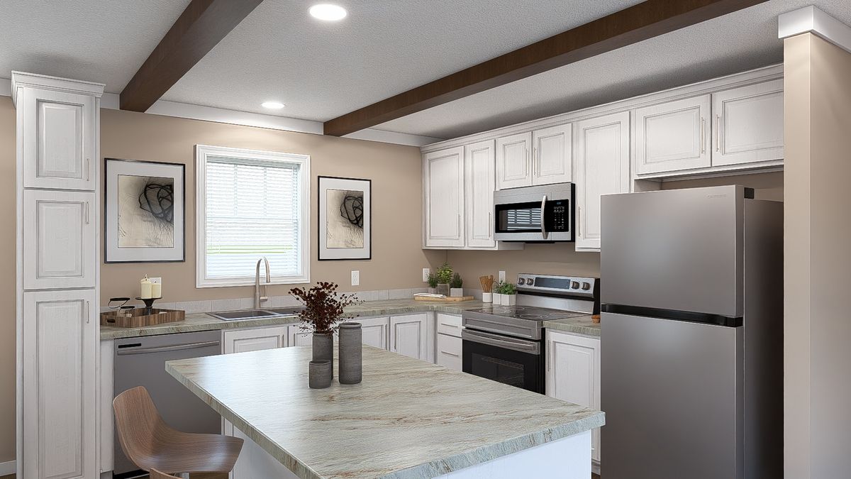 The THE DREAM Kitchen. This Manufactured Mobile Home features 3 bedrooms and 2 baths.