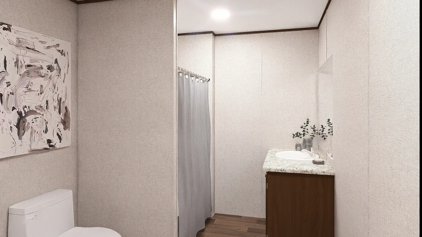 The MAPLE Primary Bathroom. This Manufactured Mobile Home features 3 bedrooms and 2 baths.