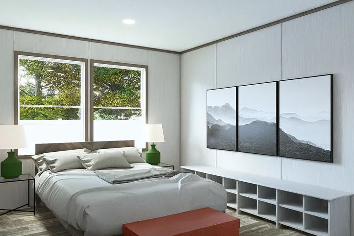 The ULTRA PRO JEWEL 3 BR 32X60 Bedroom. This Manufactured Mobile Home features 3 bedrooms and 2 baths.