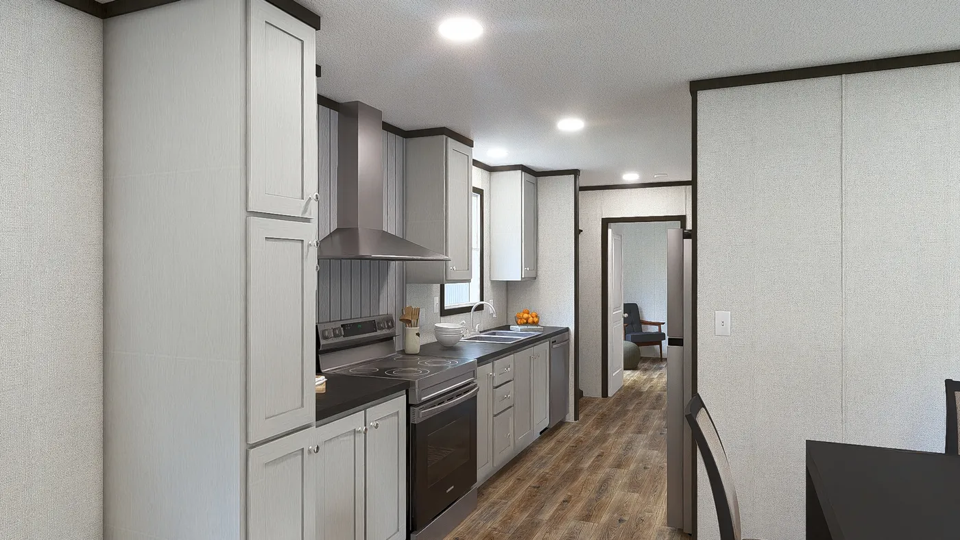 The DESIRE Kitchen. This Manufactured Mobile Home features 3 bedrooms and 2 baths.