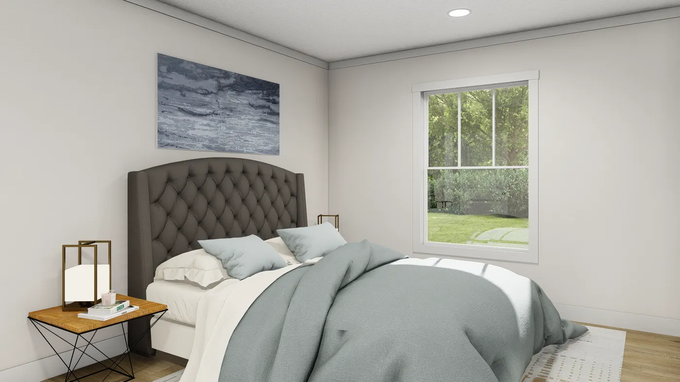 The 1003 "BORN TO RUN" 6016 Primary Bedroom. This Manufactured Mobile Home features 2 bedrooms and 2 baths.