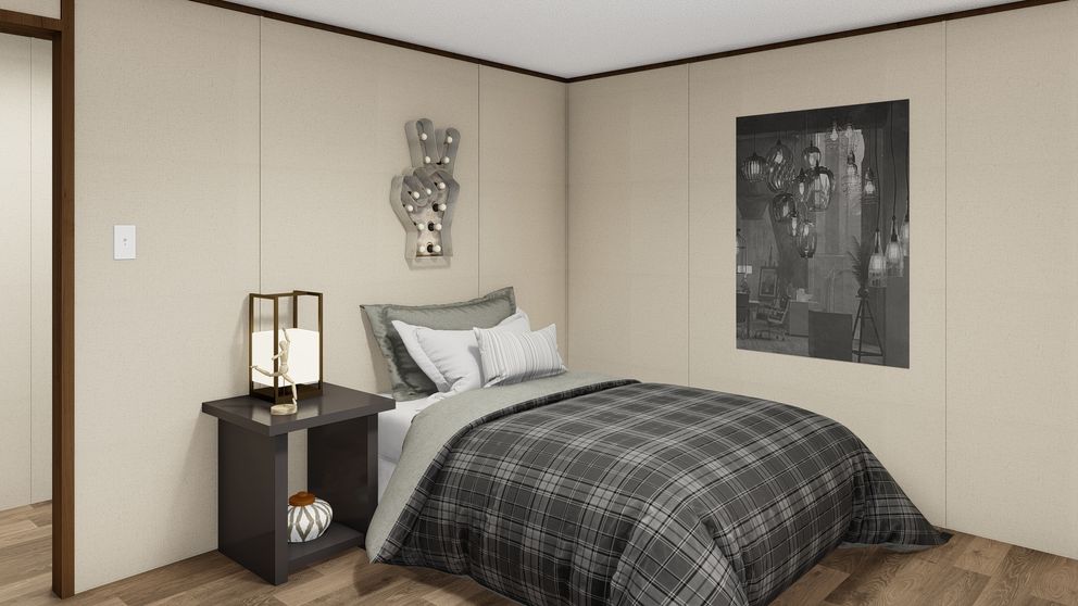 The GLORY Guest Bedroom. This Manufactured Mobile Home features 3 bedrooms and 2 baths.