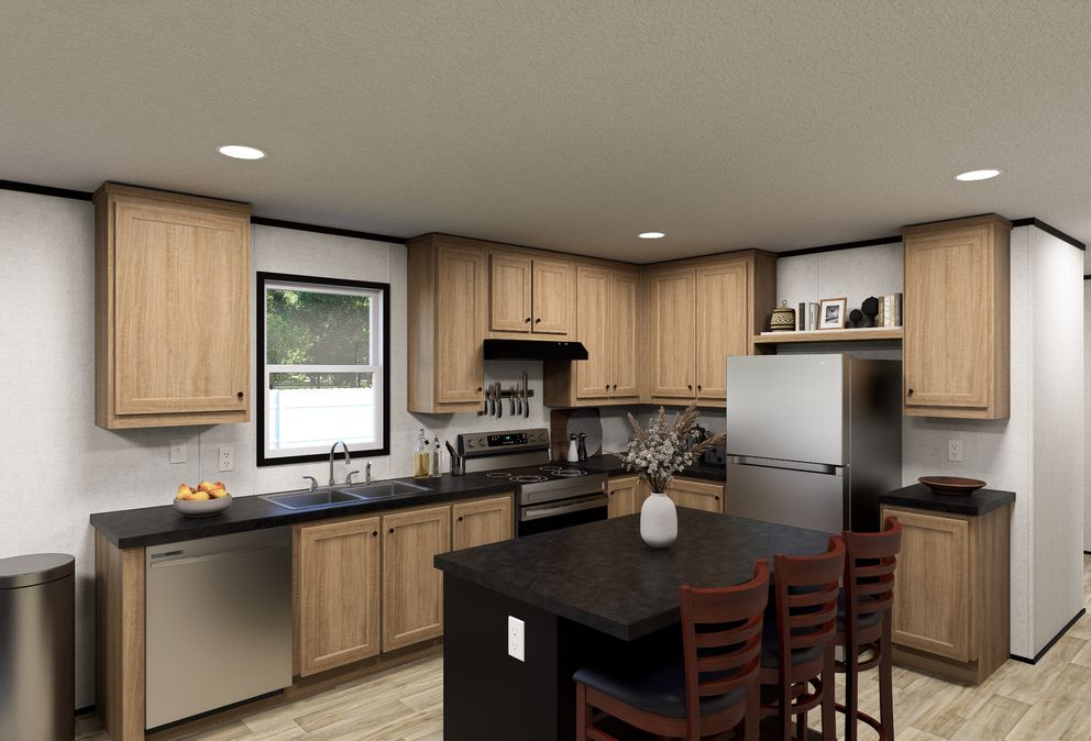 The ECLIPSE Kitchen. This Manufactured Mobile Home features 4 bedrooms and 2 baths.