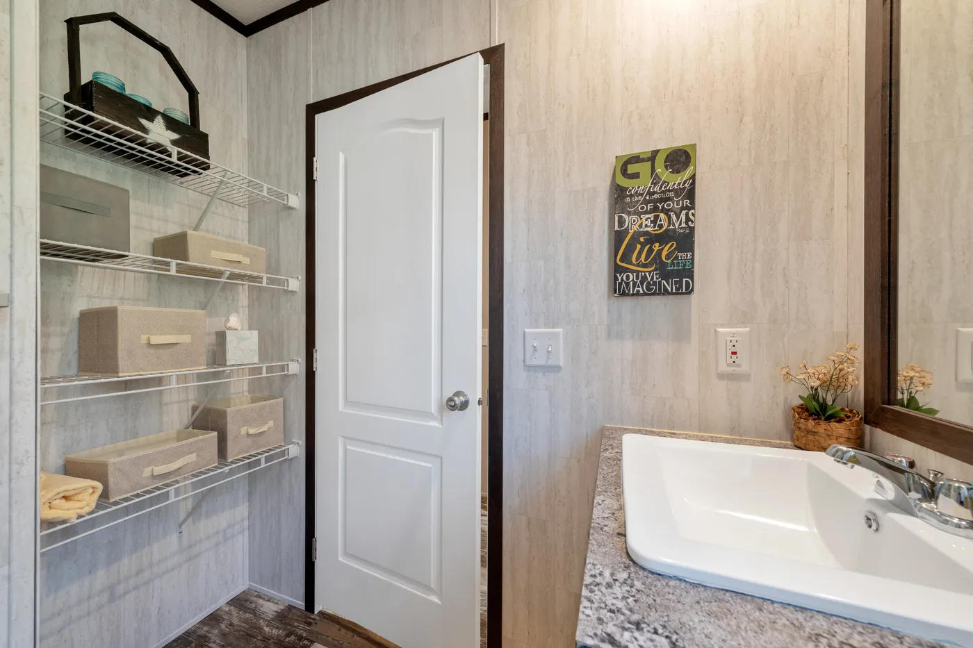 The GARNET Primary Bathroom. This Manufactured Mobile Home features 3 bedrooms and 2 baths.